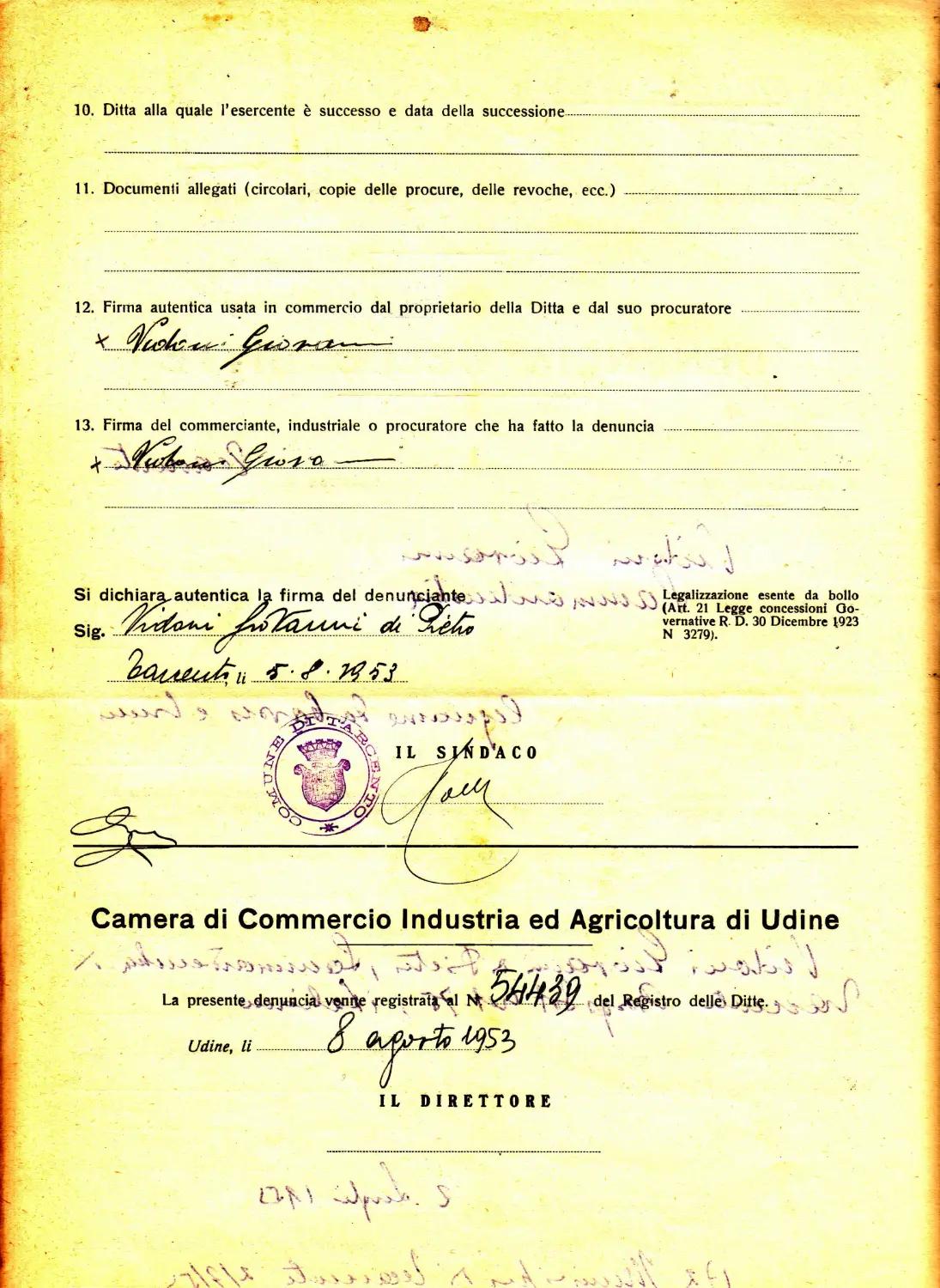 vidoni giovanni visura pag2 storia | Storia